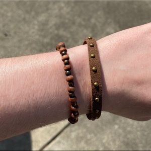 Brown And Gold Bracelets Combo Pack